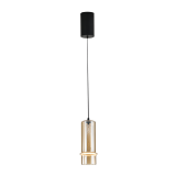 Suspension Luminaire LED D110 6W IRC90 Variable Champagne et Noir Mat ZAMBELIS