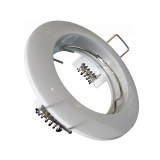 Coupelle Fixe Blanche Ronde IP20 Pour Ampoule LED GU10 230V Avec clips ressorts CLAREO FS