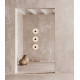 Applique Murale Intérieure LED D250 5W Albâtre Blanc et Rouillet ZAMBELIS 2551