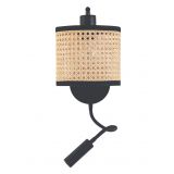 Applique Murale Intérieure ZAMBELIS Pour Ampoule LED E27 Noir Mat