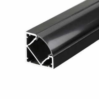 Profilé Alu d'Angle Noir V-TAC 2m 19x19mm Avec Diffuseur VT-8114