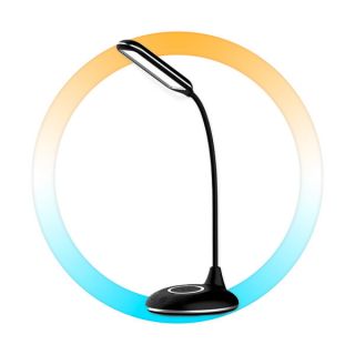 Lampe de bureau LED Avec chargeur sans fil de téléphone V-TAC 5W Variable 2700-6500K Noir VT-7705 - FS