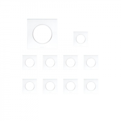 Lot de 10 Plaques de Finition SQUARE Blanches - 1 poste - EUR'OHM 60295
